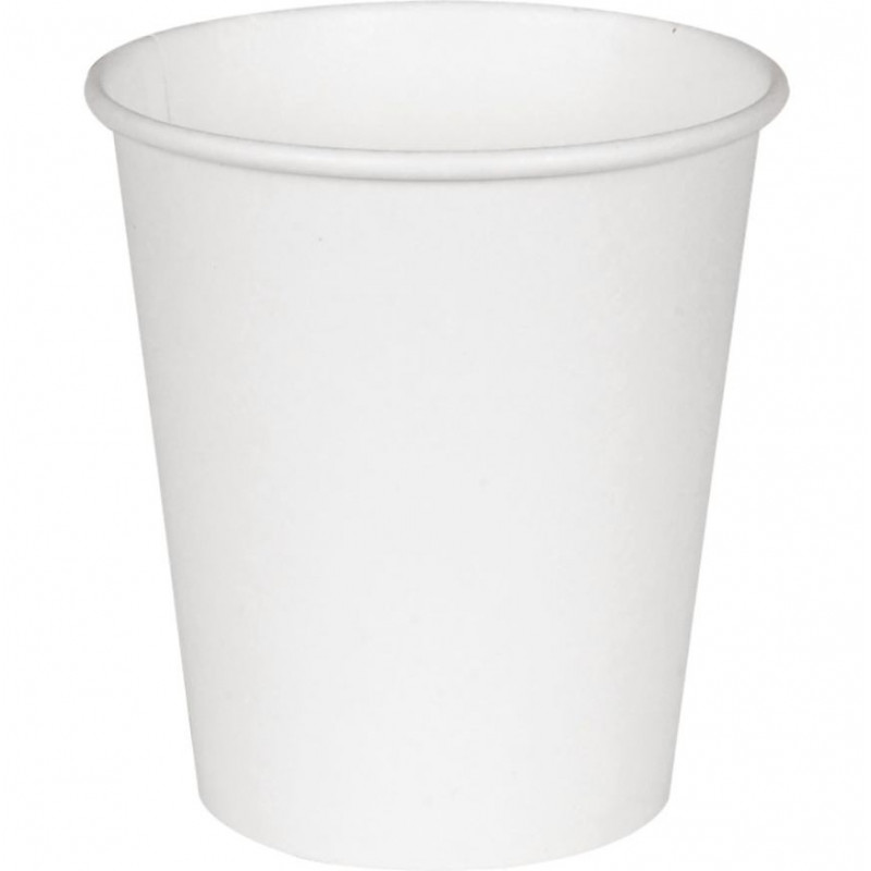 Papīra glāzes ABENA Gastro, 7,8cm, Ø7,2cm, 205ml, balti, PE, 7 oz, 0.2665kg, 50gab ( Iepak. x 3 )