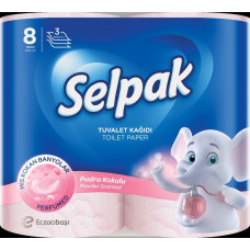 Tualetes papīrs SELPAK Powder 3 slāņi, 18,6m, 140 loksnes, 8 ruļļi ( Gab. x 2 )