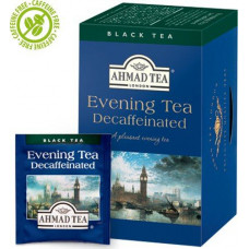 Melnā tēja AHMAD Alu AHMAD EVENING bez kofeīna, 20 maisiņi x 2 g paciņā