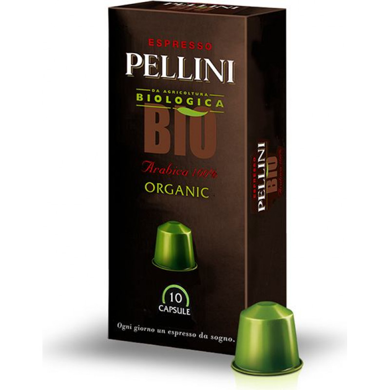 Kafijas kapsulas PELLINI TOP BIO, 50g (10x5g), 10 gab/iepak