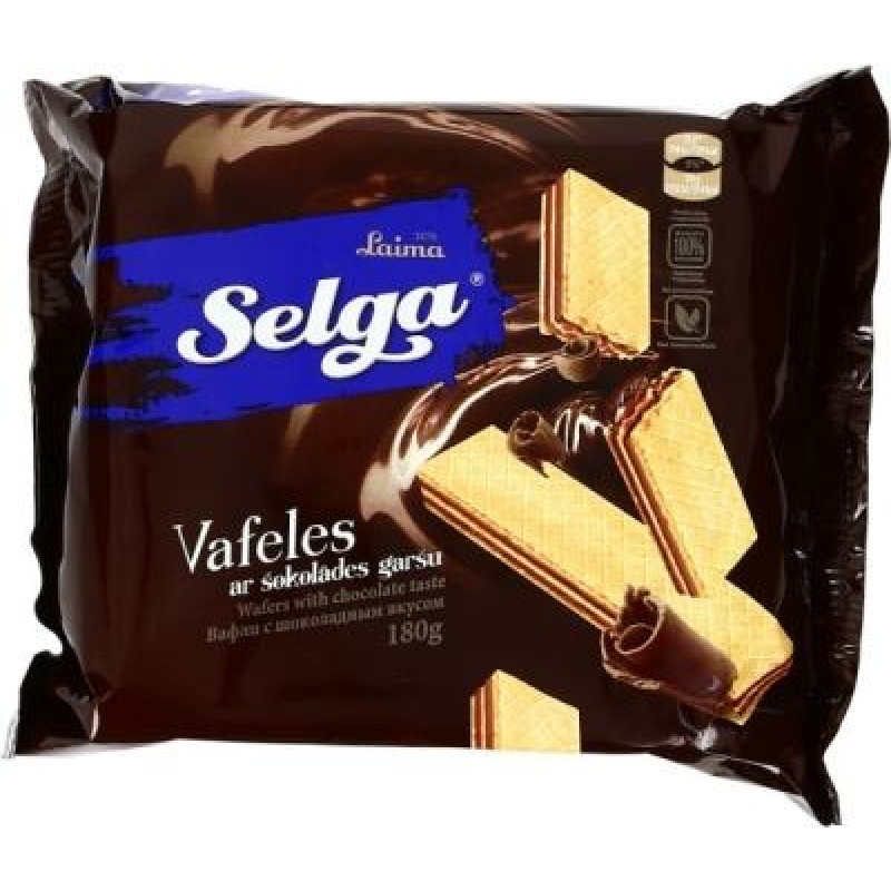 Vafeles SELGA ar šokolādes garšu, 180g ( Gab. x 2 )