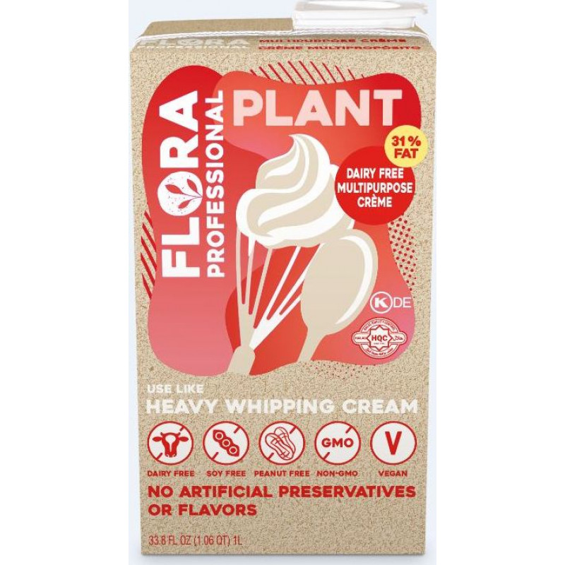 Augu tauku baze saldais krējums FLORA 31 % 1L