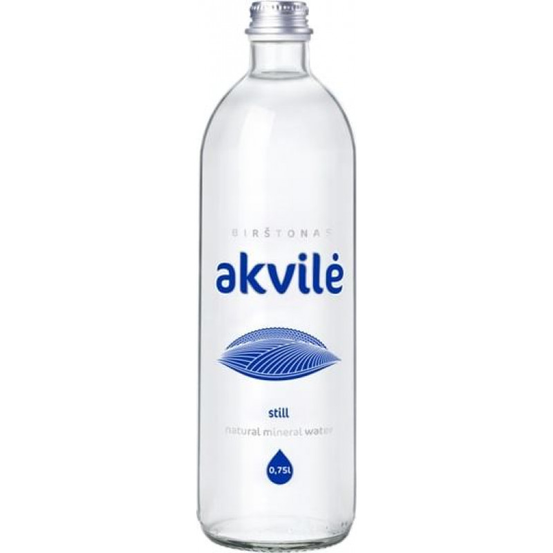 Dzeramais ūdens AKVILE, negaz., stiklā, 0,75l(DEP) ( Gab. x 12 )