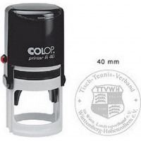 Zīmogs COLOP Printer R40, melns korpuss, bez krāsas spilventiņš