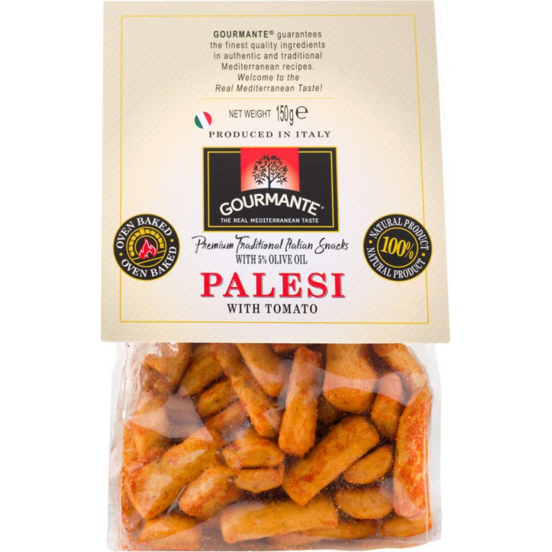 Krekeri Palesi GOURMANTE, ar tomātiem, 150g ( Gab. x 2 )