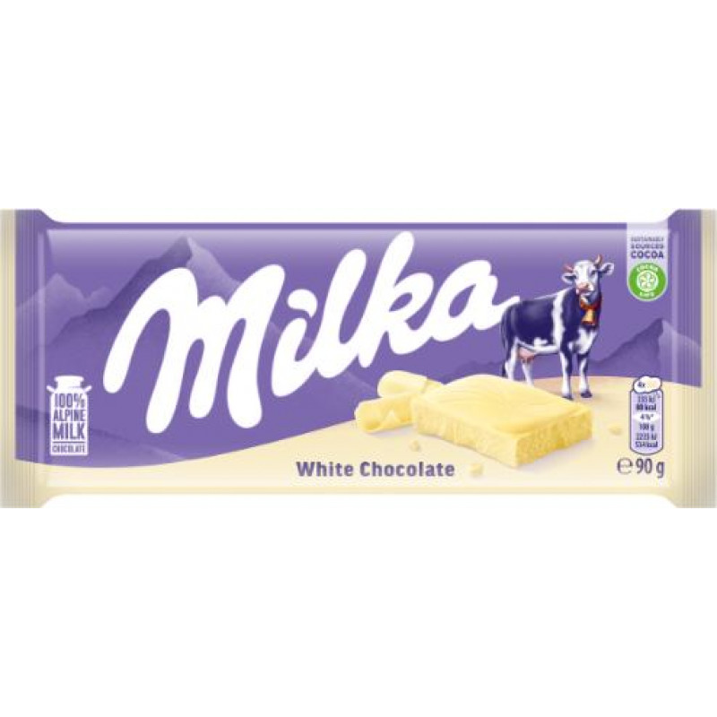 MILKA Baltā šokolāde 90 g