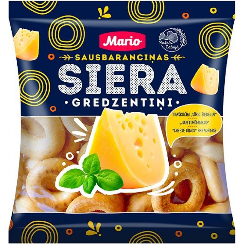 Sausbaranciņas MARIO mazās Siera gredzentiņi, 200g ( Gab. x 2 )