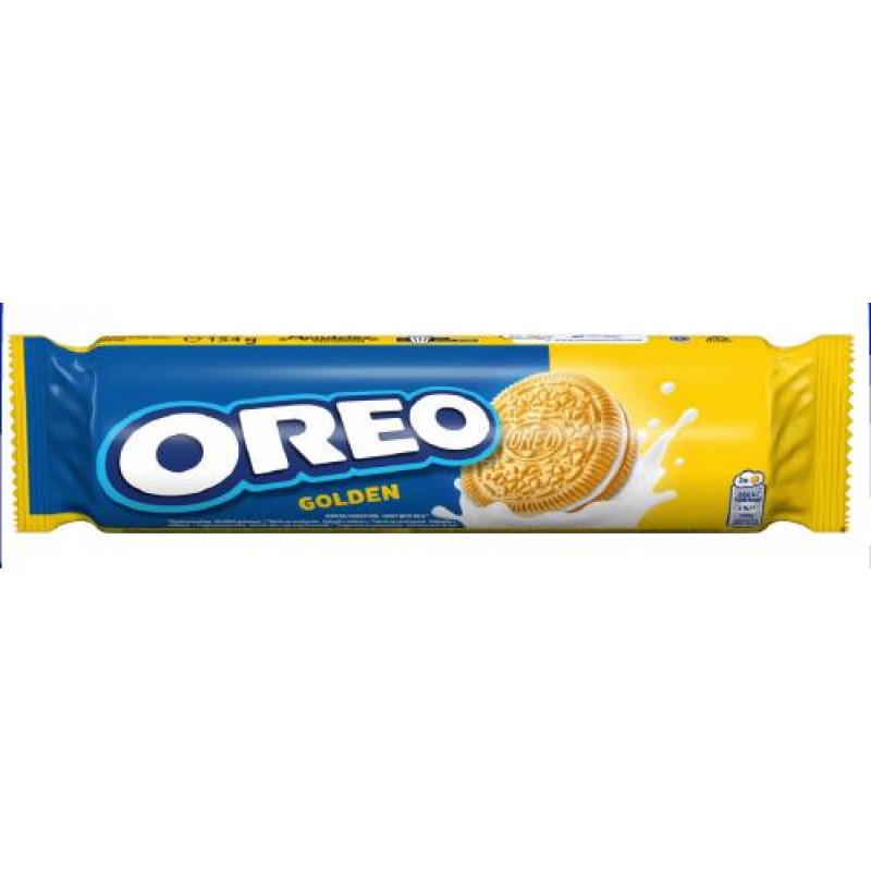 Cepumi OREO GOLDEN ar vaniļas garšas pildījumu 154g ( Gab. x 2 )