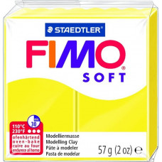 Cietējoša modelēšanas masa FIMO SOFT, 57 g, citronu dzeltenā krāsa (lemon yellow) ( Gab. x 2 )