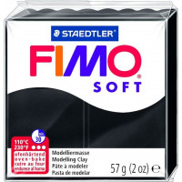 Cietējoša modelēšanas masa FIMO SOFT, 57 g, melnā krāsa ( Gab. x 2 )