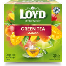 Aromatizēta zaļā tēja LOYD ar mango garšu 20x1,5g (maisiņos)