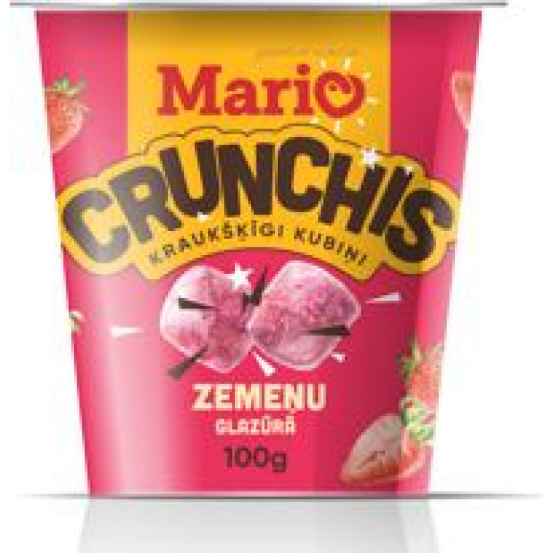 Kubiņi MARIO ar zemeņu garšu, 100g ( Gab. x 4 )