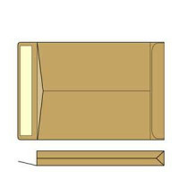 Aploksnes-pakas B4 HK 250x353X40mm brūna krāsa 10gab.