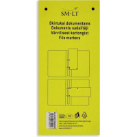 Sadalītājs dokumentiem, 11x23.5 cm, divpusējs krāsains kartons, 100 gab., dzeltena krāsā