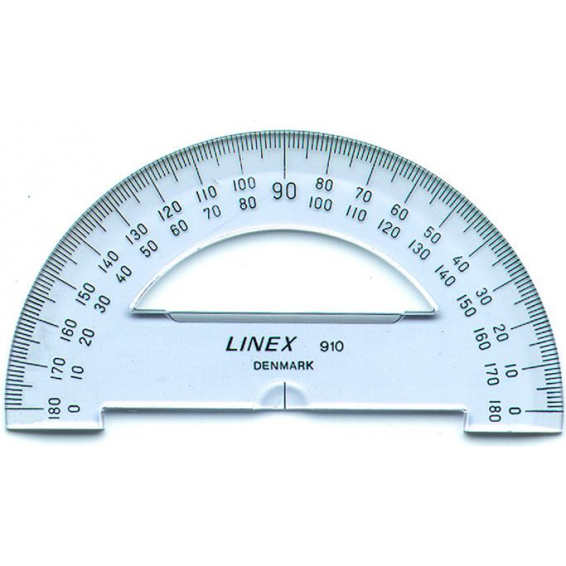 Transportieris LINEX 910, 180°, 10 cm, caurspīdīgs