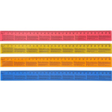 Lineāls ar reizināšanas tabulu, plastmasas, 30 cm