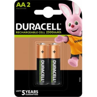 Uzlādējamās baterijas DURACELL AA/HR6, 2500 mAh, 2 gab.