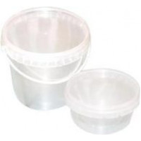 Trauks ar vāku (spainītis), hermētiski aizvērams, 1000 ml, 10 gab., caurspīdīgs