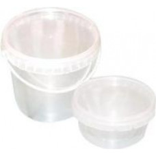 Trauks ar vāku (spainītis), hermētiski aizvērams, 1000 ml, 10 gab., caurspīdīgs