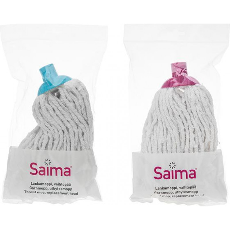 Vaļējs mops SAIMA ar vītni, kokvilna, asorti, 160 g ( Gab. x 2 )
