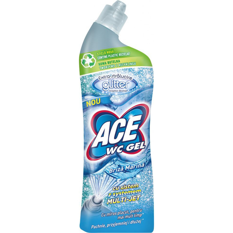 Tualetes tīrīšanas līdzeklis ACE Glitter Marine breeze, 700 ml ( Gab. x 2 )