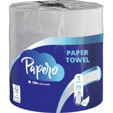 Papero Papīra dvieļi PAPERO, 2 slāņi, 90 m, 500 loksnes, 1 rullis