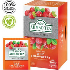 Tēja AHMAD Alu WILD STRAWBERRY, 20 maisiņi x 2 g paciņā