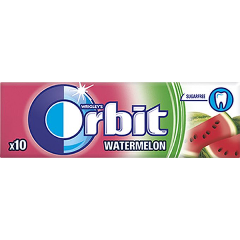 Košļājamā gumija ORBIT Watermelon Stickpack 10 gab. ( Gab. x 5 )
