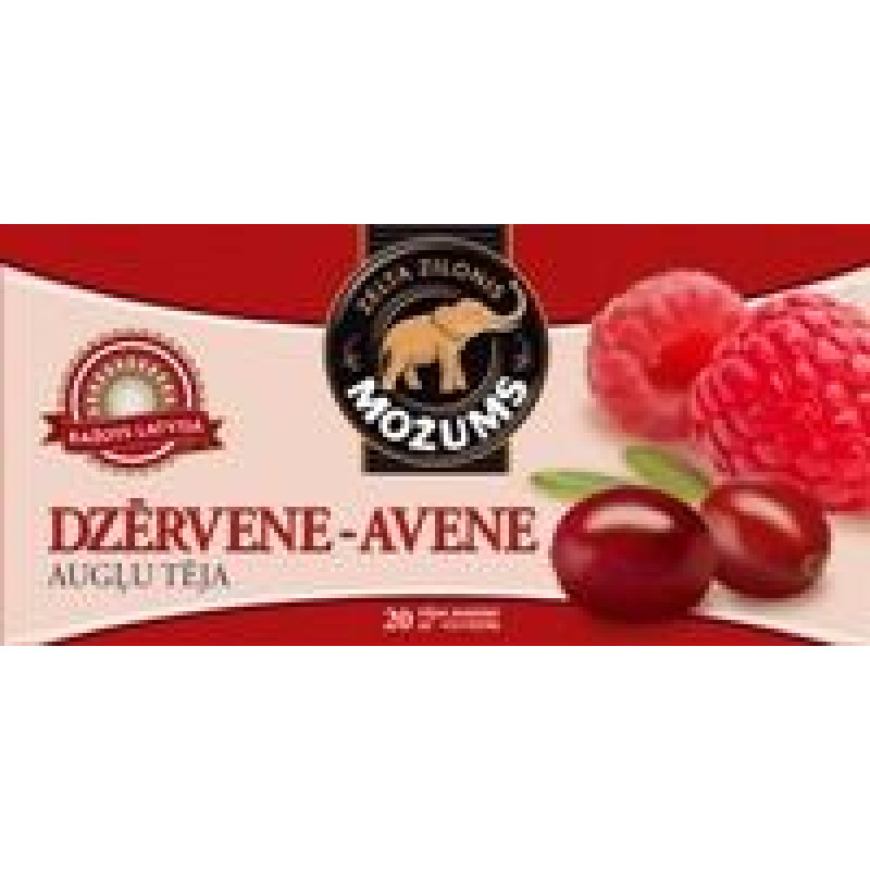 Augļu tēja MOŽUMS Dzērveņu-Aveņu, ar virvīti maisiņos, 20x1.5g ( Gab. x 3 )