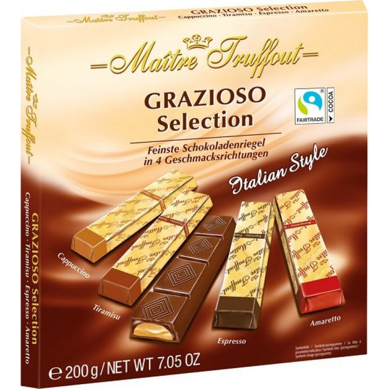 Tumšās un piena šokolādes izlase MAITRE TRUFFOUT, 200g