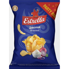 Čipsi ESTRELLA,  krējuma un sīpolu garša, 180 g