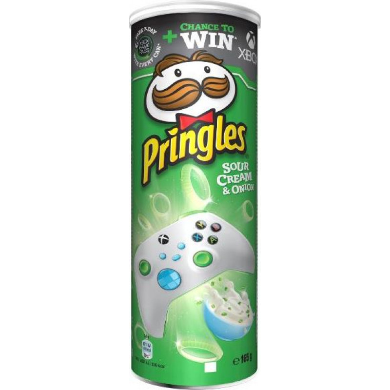 Čipsi PRINGLES ar krējumu un sīpoliem Gaming 165 g ( Iepak. x 2 )
