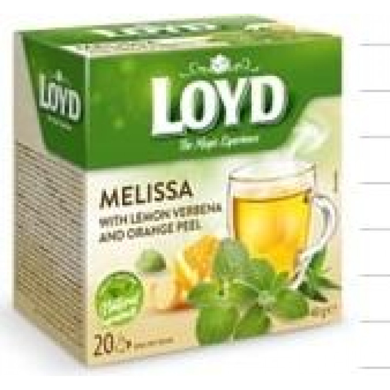 Melisas tēja LOYD Pyramids HERBAL citronu un apel.20x1,5g ( Gab. x 2 )
