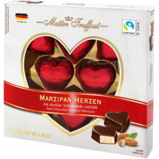 Šokolādes konfektes MAITRE TRUFFOUT Marzipan hearts, 110g ( Gab. x 2 )