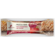 Musli batoniņš HERKULESS ar zemenēm un jogurtu, 25g ( Gab. x 12 )