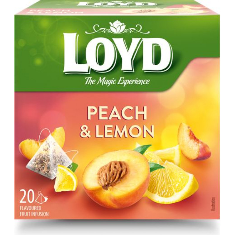Augļu tēja LOYD ar persiku un citronu garšu, 20 x 2g ( Gab. x 2 )
