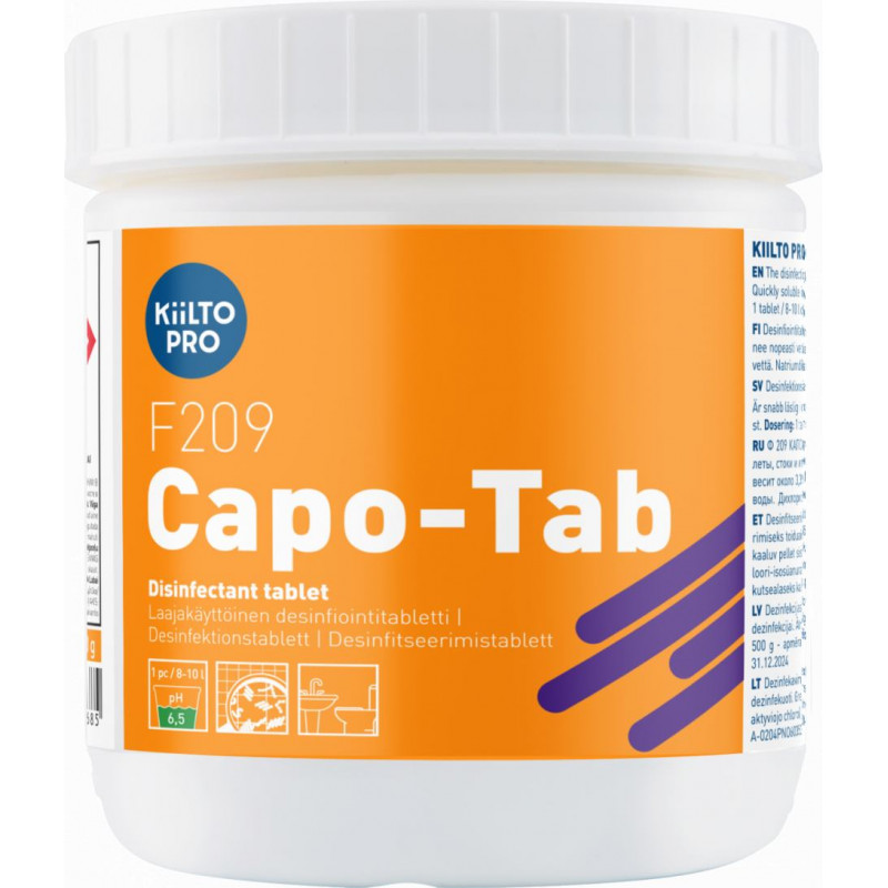 Dezinfekcijas tabletes KIILTO Pro F 209 Capo Tab, 500g