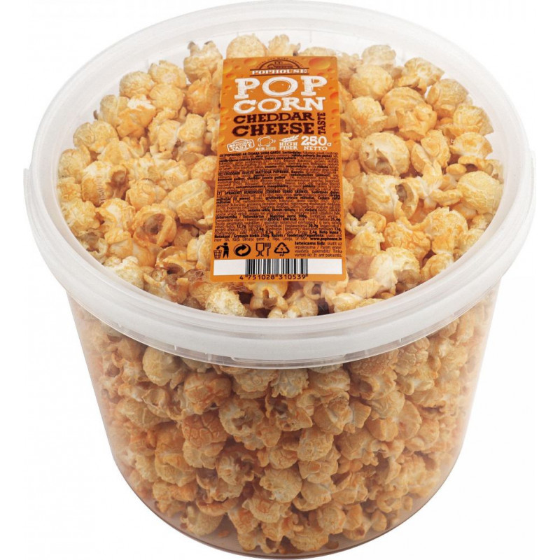 Pophouse Popkorns POPHOUSE, ar čedaras siera garšu, spainī, 250g ( Gab. x 3 )