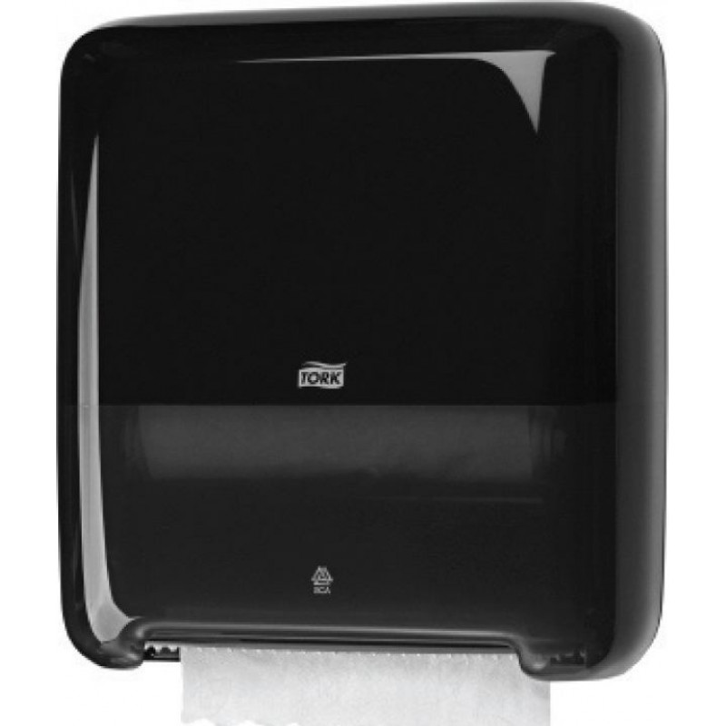 Roku dvieļu ruļļu dozators TORK Matic, 372 x 337 x 203 mm, melnā krāsā