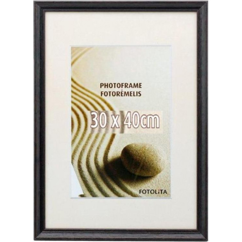 Foto rāmis, koka, 30x40 cm, melnā krāsā, bez kājas
