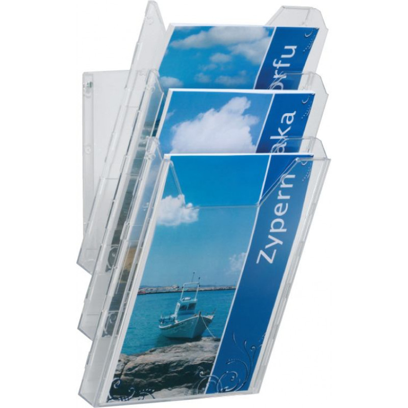 Informācijas turētājs Durable A4 formāts, 3 nodalījumi, caurspīdīgs