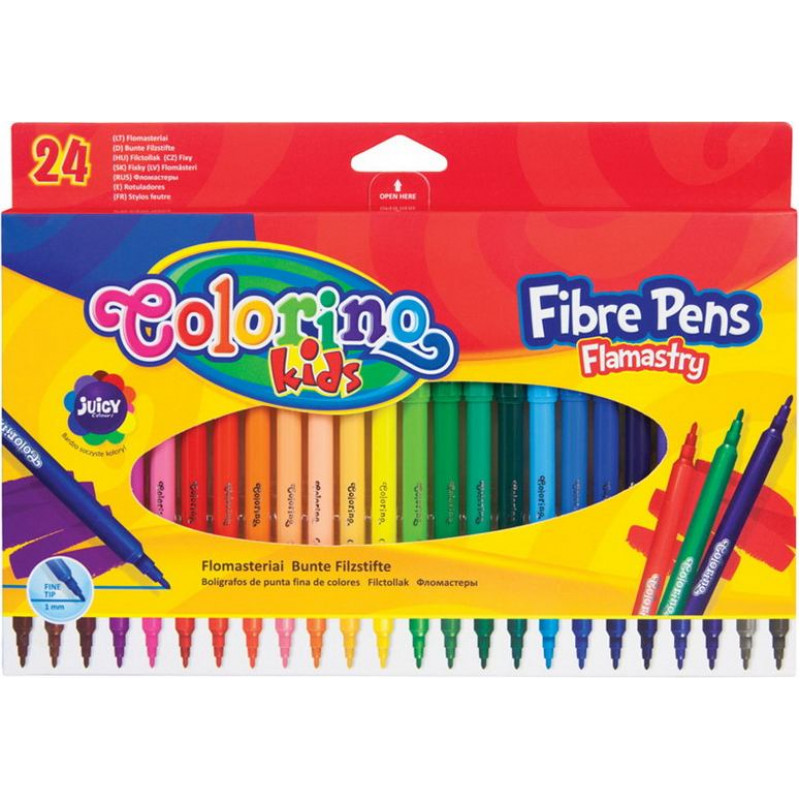 Flomasteri COLORINO, 24 krāsas