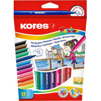 KORELLOS standarta / 12 flomasteri  kastē
