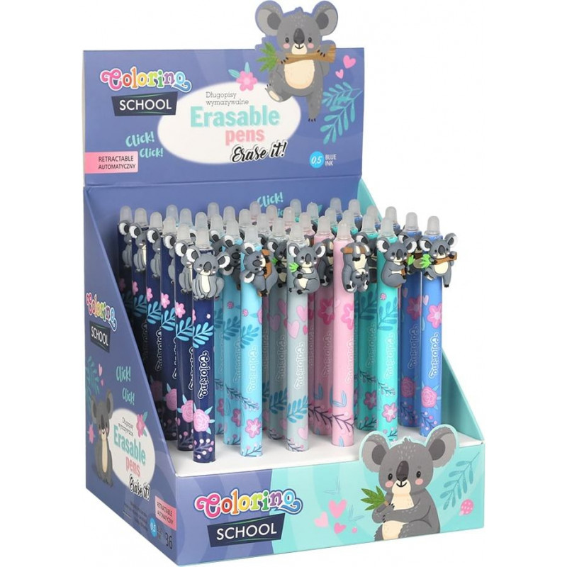 Izdzēšama pildspalva COLORINO Koala 0,5mm, zila ( Gab. x 3 )