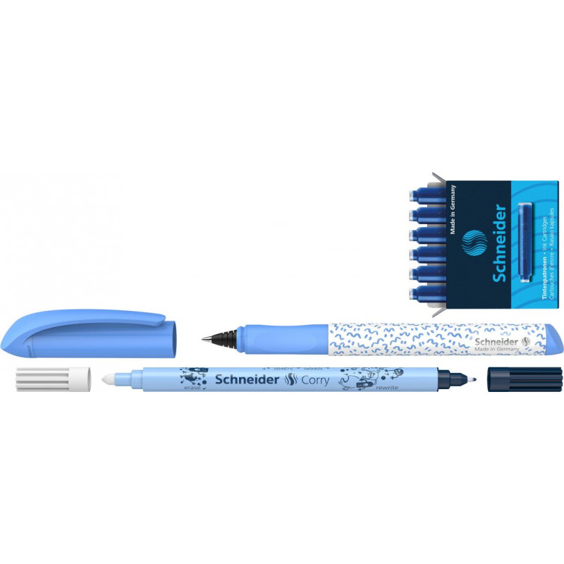 Tintes pildspalva SCHNEIDER ar maināmiem kārtridžiem Easy assorted