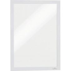 Pašlīpoša kabata DURABLE DURAFRAME® ar rāmi baltas krāsā, A4 formāts, 2 gab./ iepak.