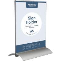 Europel Prospektu turētājs EUROPEL A5, akrils ar alumīnija pamatni