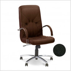 Biroja krēsls NOWY STYL MANAGER TILT CHR68, melna āda SP-A