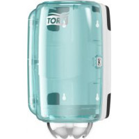 Papīra dvieļu turētājs TORK Reflex Mini M3, 191 x 180 x 321 mm, baltā/tirkīzkrāsā