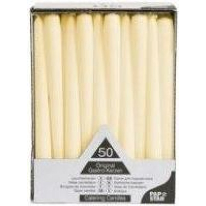 Galda sveces D 2,2cmx25cm, šampanieša krāsa, 50 gab.